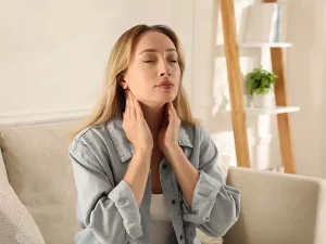Photo showing Thyroid disorders can present as a